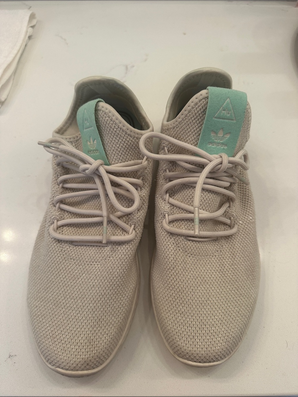 adidas womens Beige Pharrell Williams sneakers